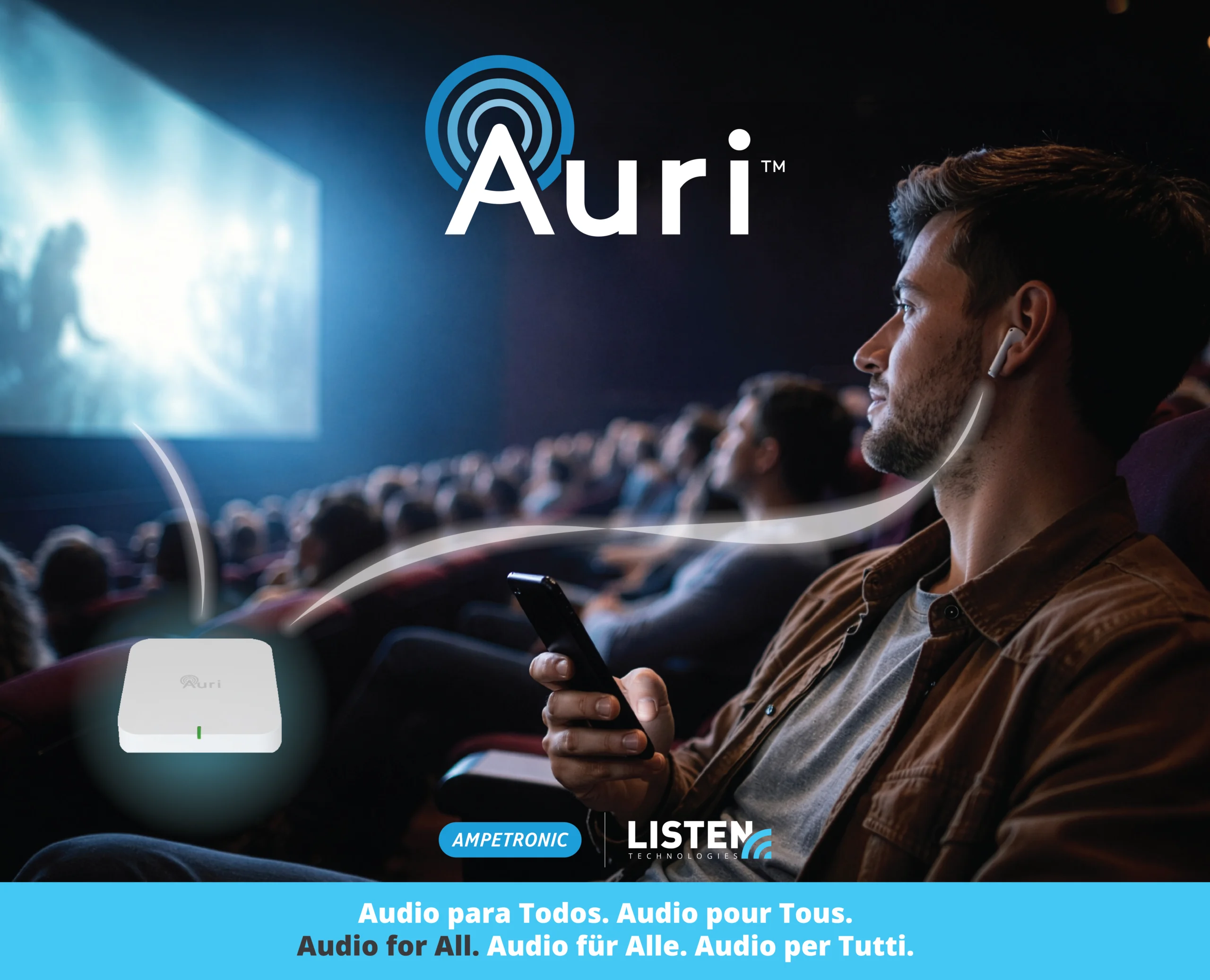 Lights. Camera. Auri™ - Auracast™ Broadcast for Cinemas