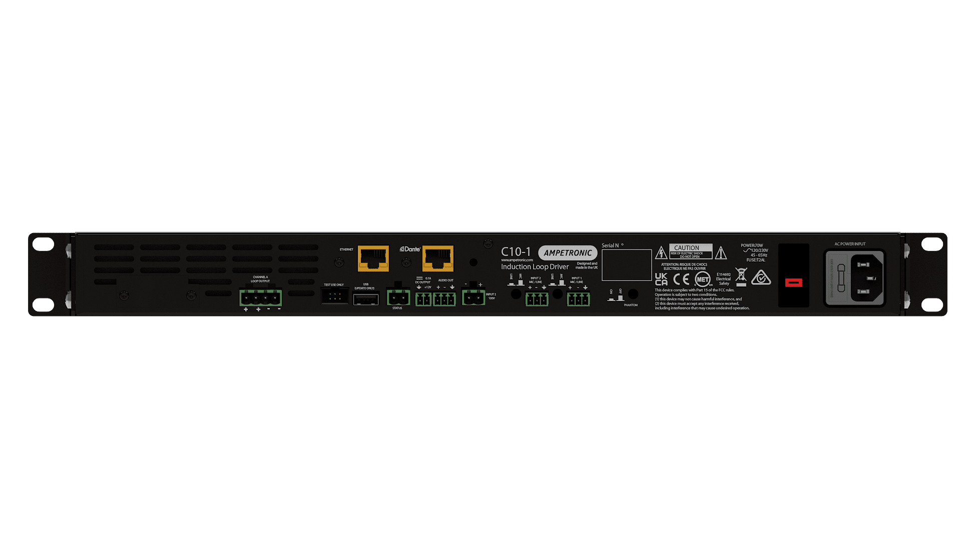 Ampetronic C10-1 Hearing Loop Driver Inputs