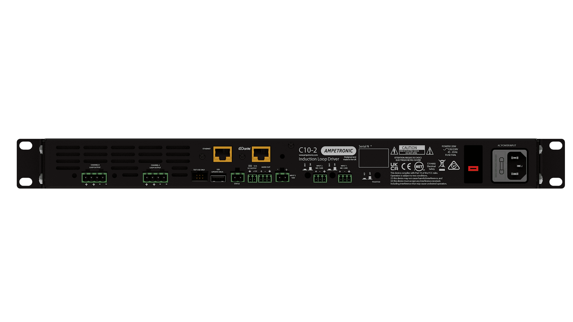 Ampetronic C10-2 Hearing Loop Driver Inputs
