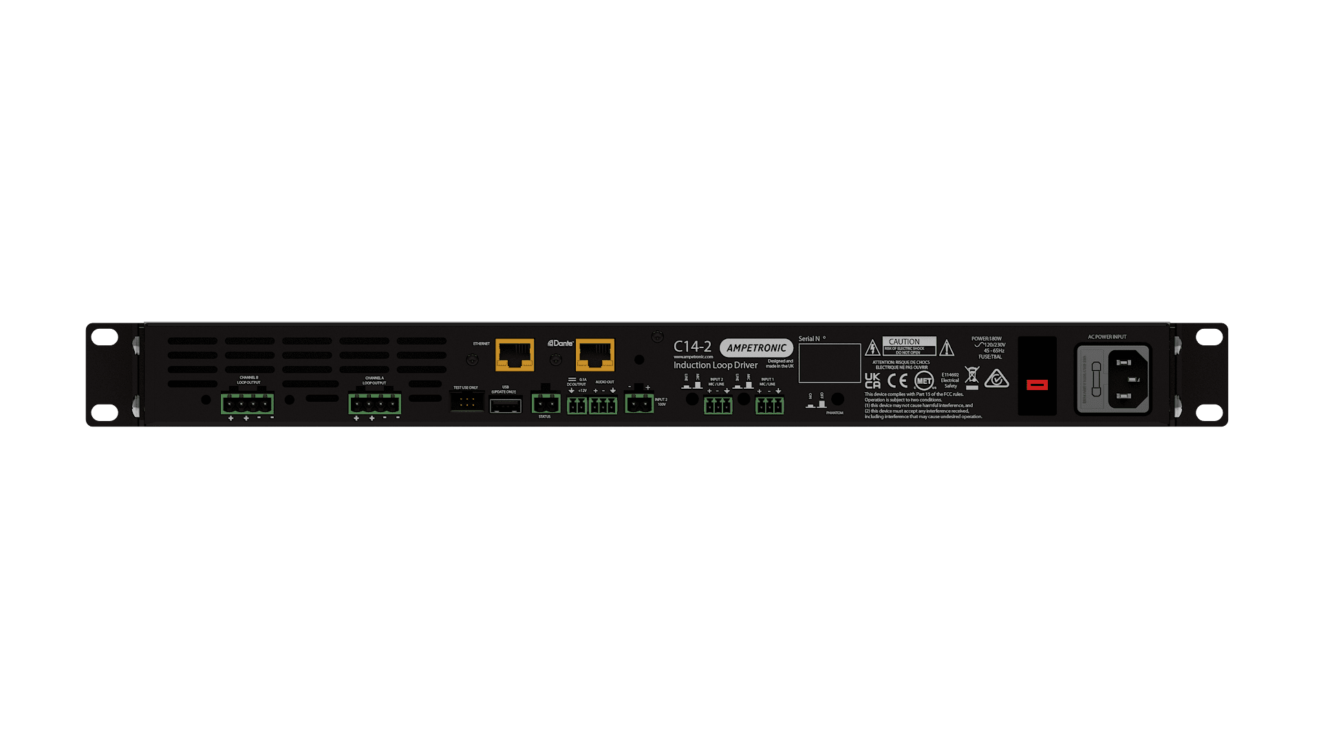 Ampetronic C14-2 Hearing Loop Driver Inputs